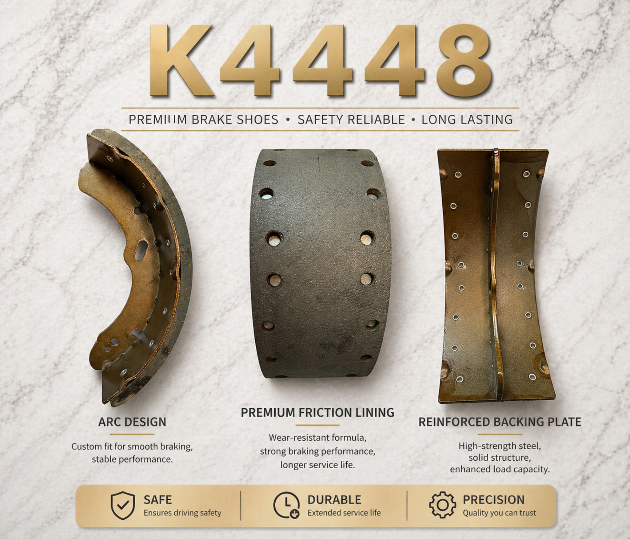 K4448 700P  brake shoe Isuzu NPR NKR NMR NQR