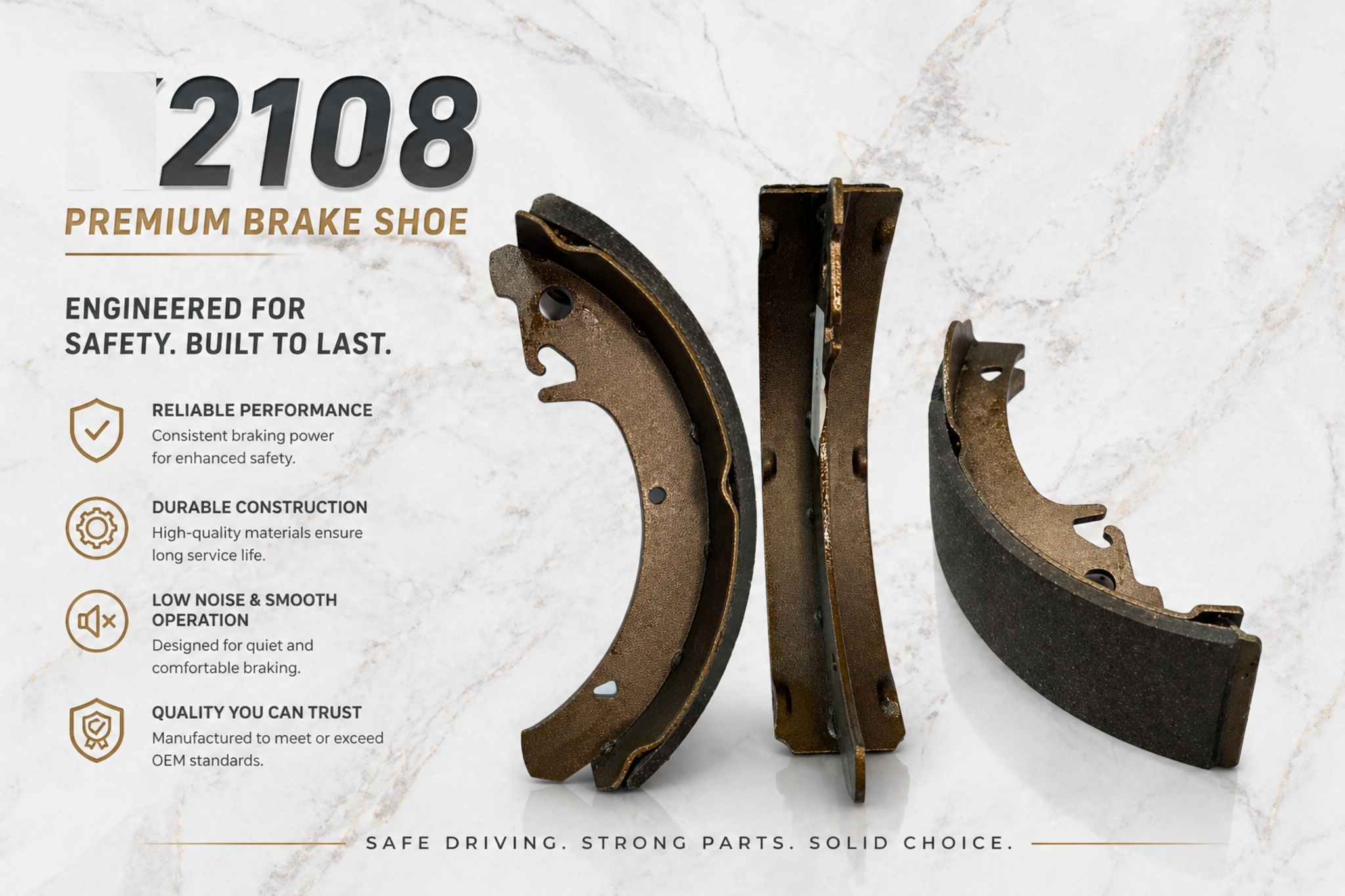 2108-3502090  Brake shoe Российские тормозные колодки Brake shoe LADA Лада