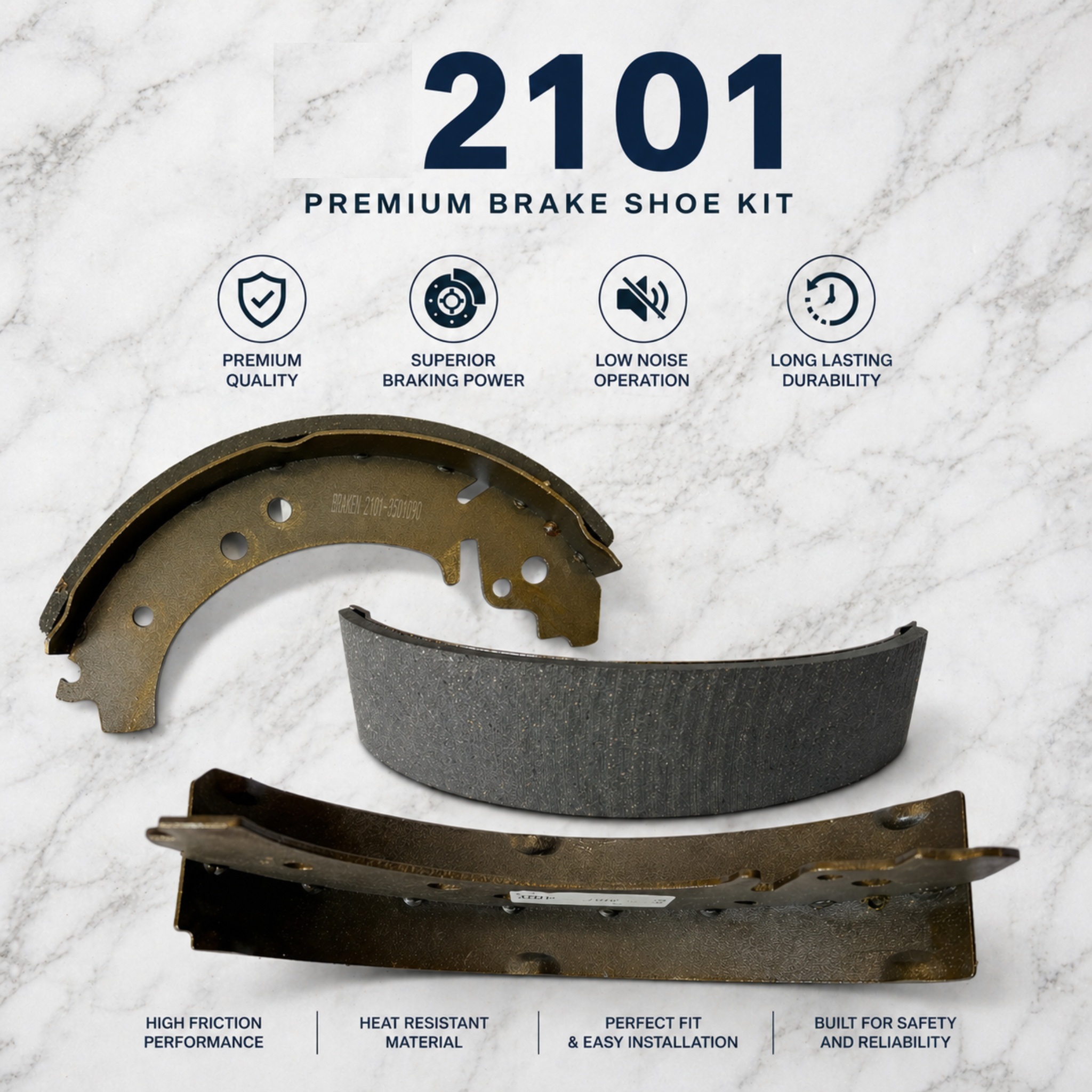 2101-3502090  Российские тормозные колодки Brake shoe LADA Лада