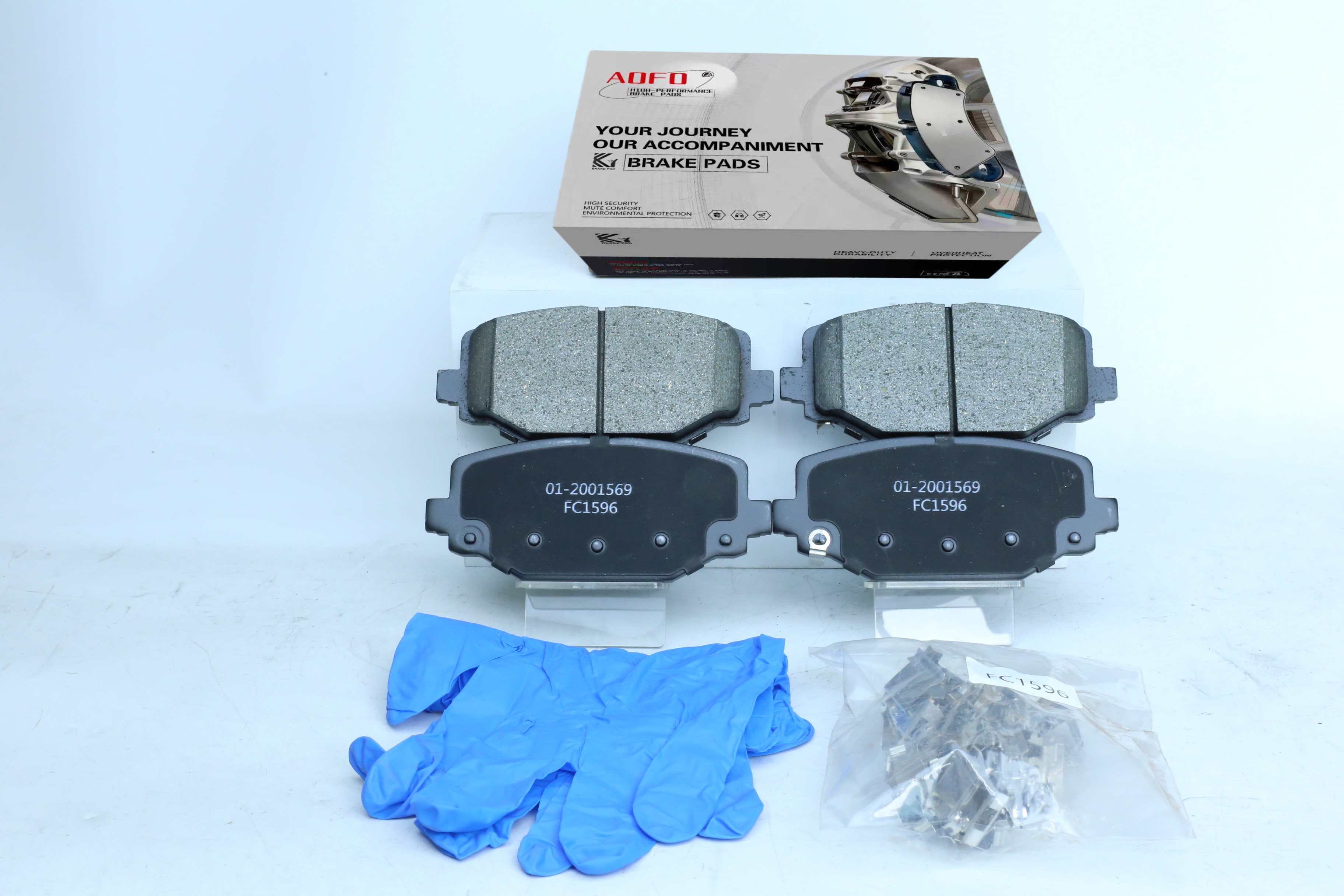 D1596 Rear Disc Brake Pads | Passenger Car Rear Pads for Dodge Chrysler VW Fiat