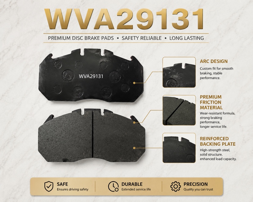 WVA29131 Heavy Duty Brake Pads for MAN, Volvo & Renault Trucks
